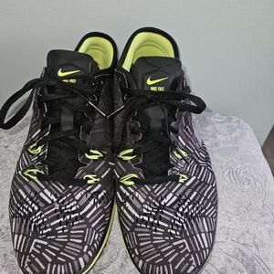 Nike Free Running Shoes - Black with Neon Yellow Accents